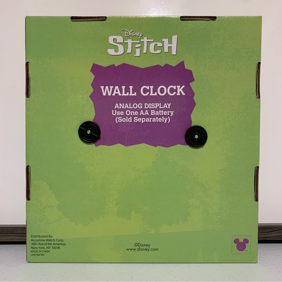 Disney Stitch Analog Wall Clock-NIB - Picture 2 of 5